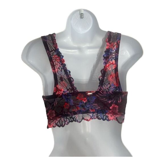 Victoria's Secret Pink Burgundy Lace High Neck Push-up Bralette Underwire SDD - Picture 11 of 12